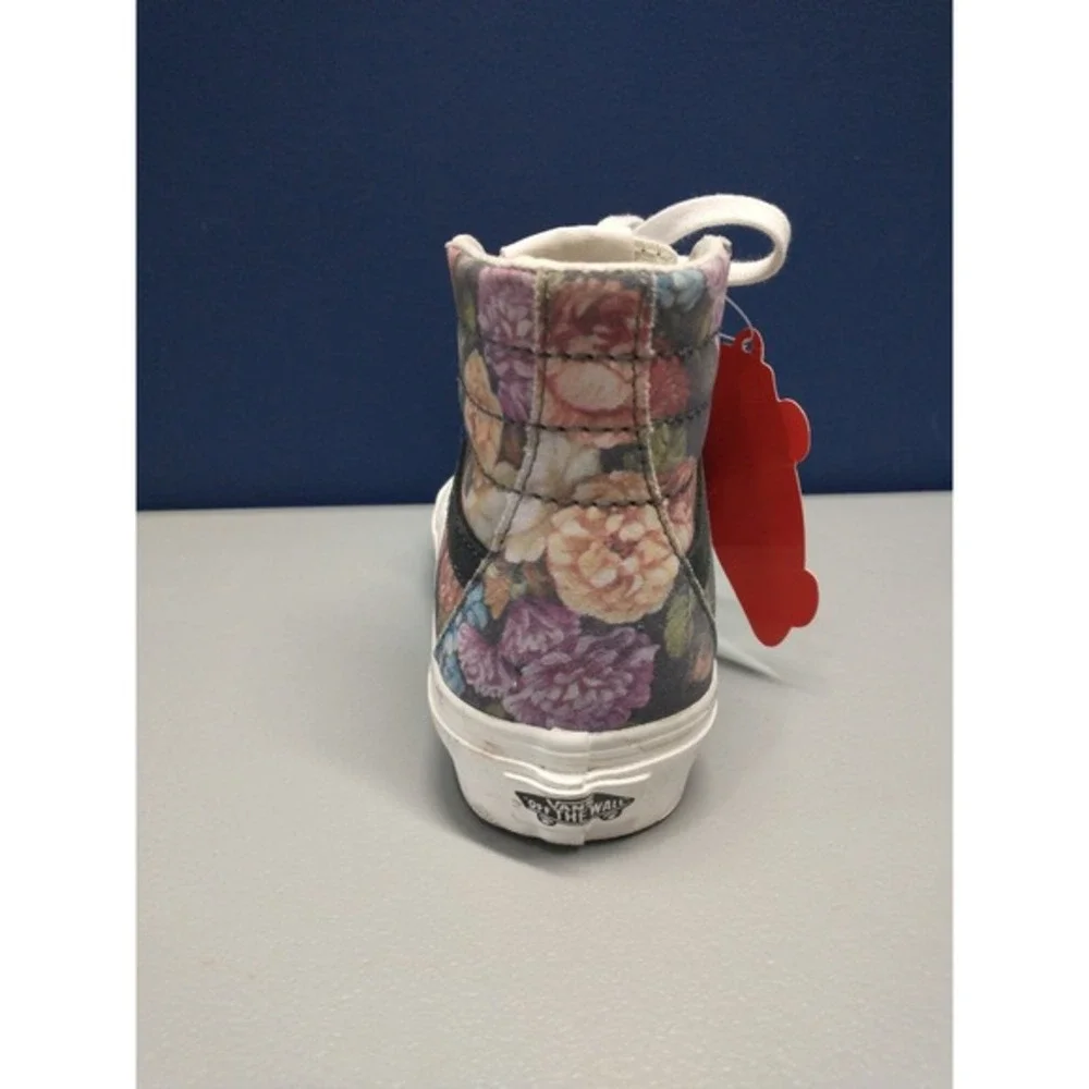 Vans High Top Sneakers Shoes Mens 3.5‎ Womens 5 Multicolor Floral Suede Lace Up